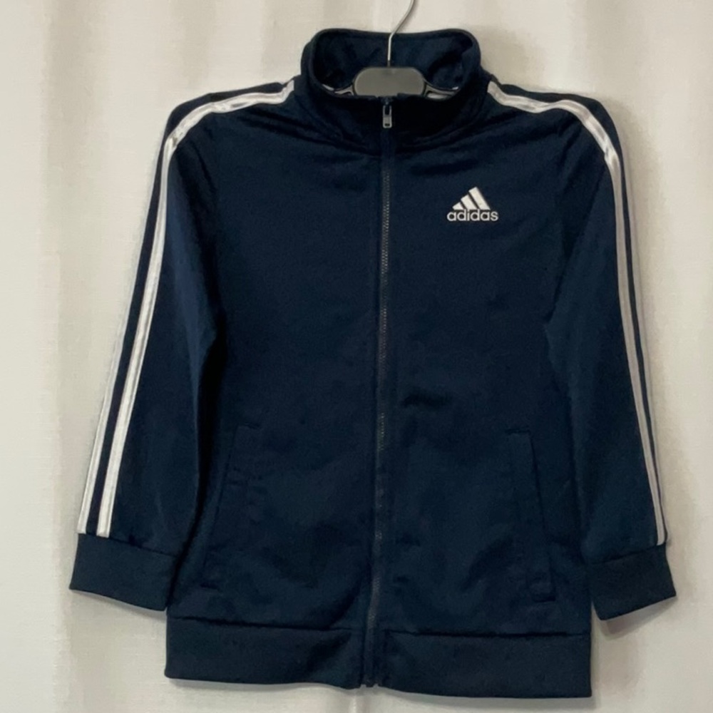Adidas Dark Blue Jacket with White Accents